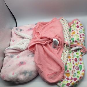 SWADDLE ME 3 pc Infant Newborn Pink